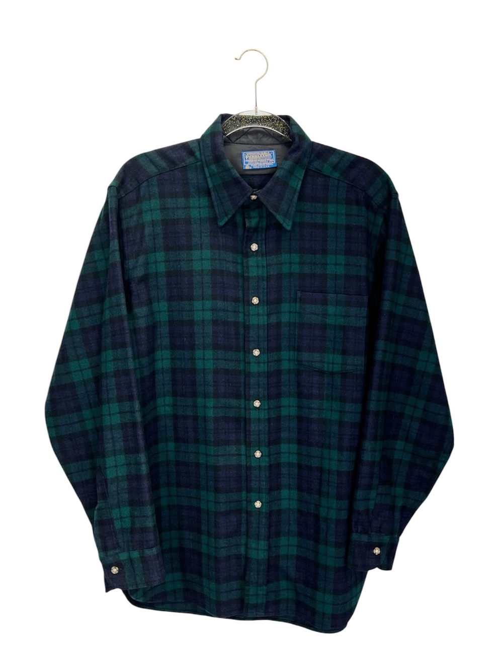 Vintage Pendleton Lodge Shirt Men’s Size Large Blackwatch Plaid Wool